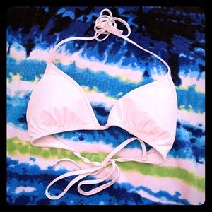 Aerie Small White Triangle Bikini Top